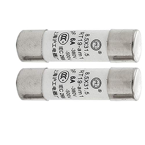 Aexit 2 x RT19 500 V 6A gF Keramik Glieder Sicherungen SICHERUNG 8,5 x 31,5 mm von Aexit