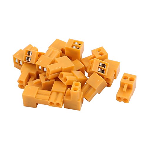 Aexit 20 Stk, 300 V HT 3,96 K 3,96 mm RastermaÃŸ 2 P Leiterplatte Schraubklemmenblock Stecker Orange von Aexit