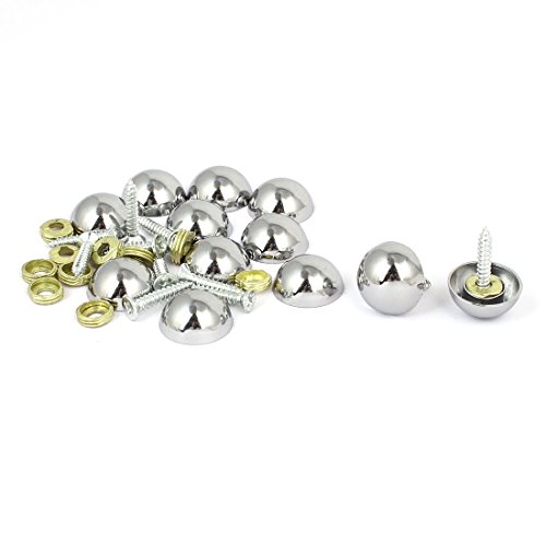 Aexit 20mm dia kopf metall halbkreis schraube typ glas spiegel nagel silber ton 12 stücke (54596022fbffd035fe5a6254467f57f3) von Aexit