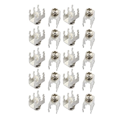 Aexit 25 Stück M4 6 Pin PCB Lӧtеn Snap in Schraubklemmenblock mit runden Spacer-Schrauben (f37b4ae9df6d3277574e4ba69ad22361) von Aexit