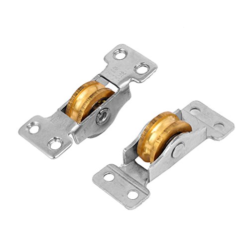 Aexit 2stk Flaschenzüge 6mm breite Nut 26mm Durchmesser Rad Schiebetüren Rollen Umlenkrollen Fenster Riemenscheiben von Aexit
