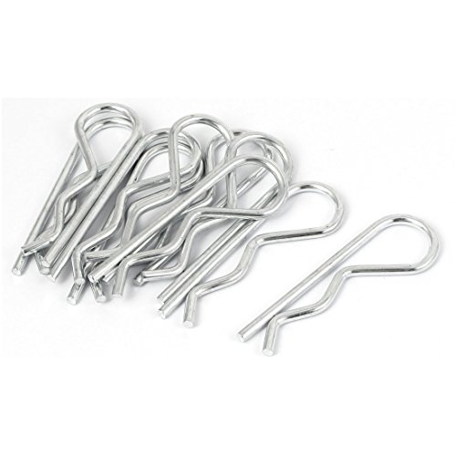 Aexit 3,5mm Schrank-Zubehör Stärke r-clip Federsplint Traktor Pins 75mm Scharniere Länge 10PCS von Aexit