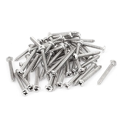 Aexit 3,9mm x 37mm Kreuzschlitz Phillips Kreuzschlitz Selbstschneidende Schrauben Befestigungen Silber Ton 50 Stücke (cc5071fc0fe536ff16eefd72eb8c0d45) von Aexit