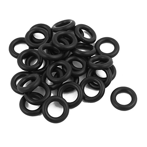 Aexit 30 Stücke Schwarz 7,1 mm x 2,65 mm Ölbeständiger Dichtring O-Form NBR Gummitülle (099bf7e2b0dbdf8b63f97c180395f508) von Aexit