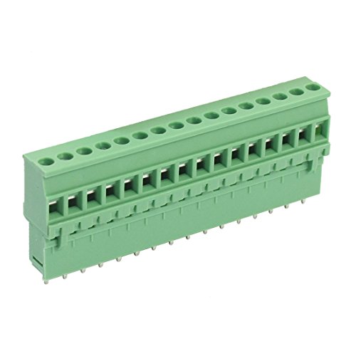 Aexit 300V 10A 5.08mm Abstand 16-Pin 12-24AWG Steckbare Leiterplatten-Oberflächenmontage Grüner Kunststoff-PCB-Schraubanschluss Barrier Block Connector (51ad343eecf5a3408d11fd0d2a9544dc) von Aexit
