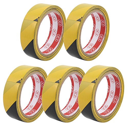Aexit 30mm x 17M PVC Gestreifte Bodenbegrenzung Warnhahn Schwarz Gelb 5Pcs (27dc5195dd4aa8210625353db2aa60cb) von Aexit