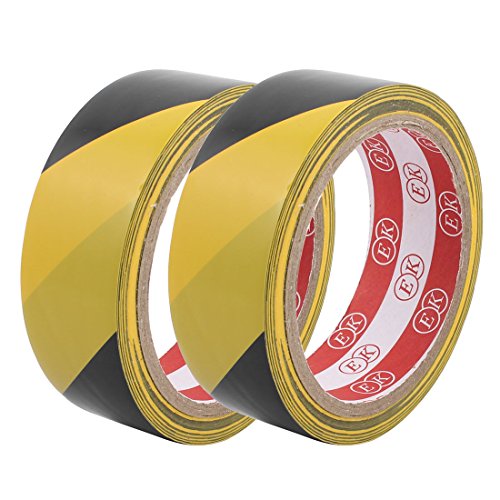 Aexit 35mm x 17M PVC Gestreifte Bodenbegrenzung Warnhahn Schwarz Gelb 2Pcs (2c52d5e7ffe5d4a8216c7ab7aa3b7266) von Aexit