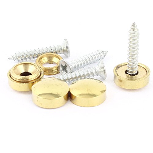 Aexit 4 Stücke Fitting Parts Messing Ton 12mm Durchmesser Schraubverschluss Spiegel Nägel Dekoration Deckel (cd39d3c9b1d069edc4d91796db58c096) von Aexit