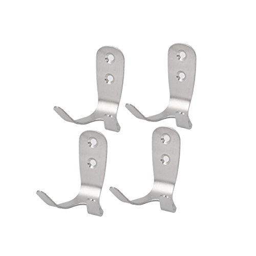 Aexit 4stk Badezimmer-Zubehör Edelstahl Doppel Haken Handtuch Rack Wandhaken Kleiderhaken Handtuchhaken Silber Ton Aexit 4stk Badezimmer-Zubehör Edelstahl Doppel Haken Handtuch Rack Wandhaken Kleiderhaken Handtuchhaken Silber Ton von Aexit