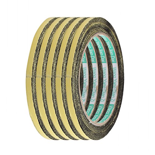 Aexit 5 Stück 5 m Länge x 5 mm x 0,5 mm Einseitig selbstklebend EVA Schwamm Schaumstoffband Gelb Aexit 5 Stück 5 m Länge x 5 mm x 0,5 mm Einseitig selbstklebend EVA Schwamm Schaumstoffband Gelb von Aexit
