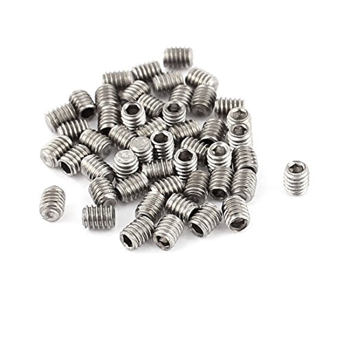 Aexit 50Stk M2,5 x 3mm Edelstahl Metall Hex Sockel Set Gewindestift Madenschraube Aexit 50Stk M2,5 x 3mm Edelstahl Metall Hex Sockel Set Gewindestift Madenschraube von Aexit