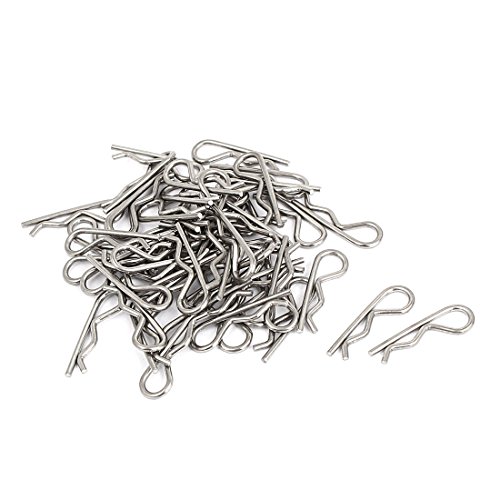 Aexit 50pcs Schrank-Zubehör Spring Edelstahl Splinte Clip Pin Hardware 1,6mm Scharniere x 28mm von Aexit