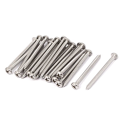 Aexit # 6 M3.5x45mm Edelstahl Phillips Runde Linsenkopf selbstschneidende Schrauben 25St (67be709f8694eb859712183edfa7eb5c) von Aexit