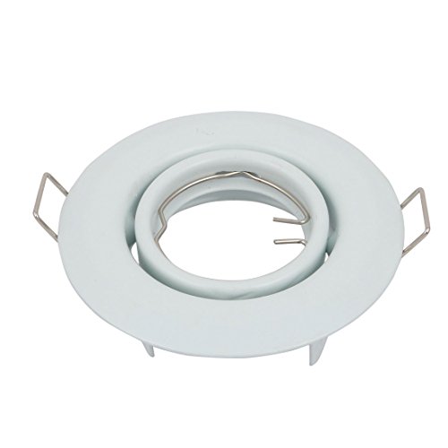 Aexit 76mm Durchmesser. Halter verstellbar weiß mit MR16-Lampenfassung (443b51f1ce8a54edbf2e7ec498d8d9c1) von Aexit
