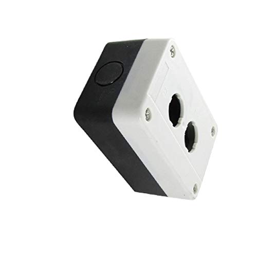 Aexit Box Schutzhülle aus Kunststoff 2 Löcher Taster-Schalter Kontrolle Schwarz Weiß von Aexit
