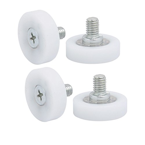Aexit DR24C2L8 M6x8mm Gewinde Nylon F Typ Umlenkrolle weiß 24mm x 18mm 4st (13fcd7feed3e64023962253eb49f9ccd) von Aexit