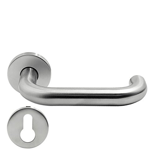 Aexit Edelstahl Silberfarbe U-Form Türgriffset mit PZ-Schlüsselloch TH-10 (3a647ee89b36a54cba6d91e4c8e71de0) von Aexit