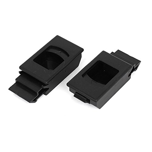 Aexit Fenstertür Kabinettschloss schwarzer Kunststoff eingelassenes Flush Schiebe Pull Latch 2pcs (89282eefcd43a53dffa6f0f3063008e2) von Aexit