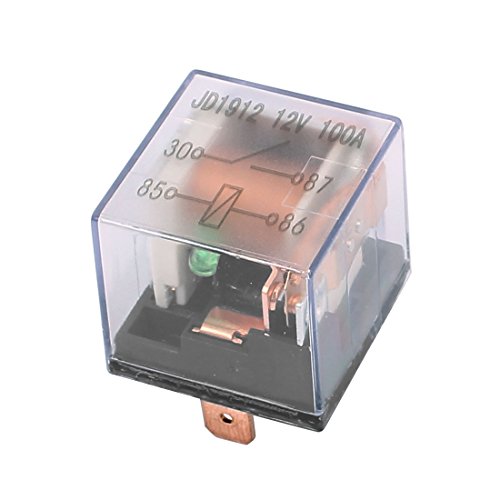 Aexit JD1912 12V 100A 4 Pin SPDT Leistungsrelais mit LED Licht Farblose Shell von Aexit