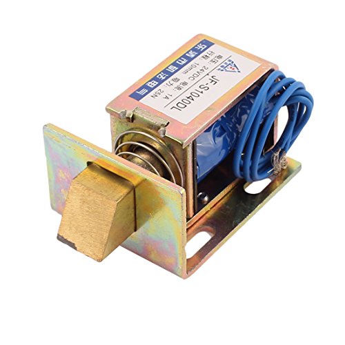 Aexit JF-S1040DL Elektroinstallation DC 24V1A Ziehen Drücken Offen Rahmen Solenoid Fehlerstrom-Schutzeinrichtungen Elektromagnet Schlüssel von Aexit