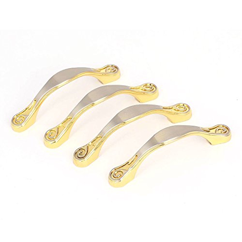 Aexit Kabinett Schrank Schublade Bogen Bogen Form Zinklegierung Ziehgriff Silber Gold Ton 4 stücke (68dd6e2b001d22ab732868bda33b9d04) von Aexit