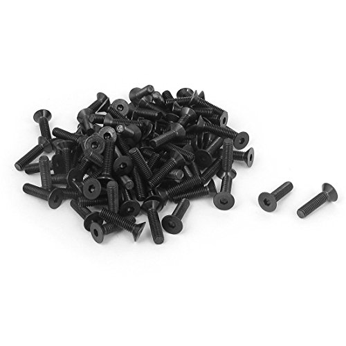 Aexit M3 x 12mm Metric Innensechskant-Senkkopfschrauben mit Flachkopfschrauben Schwarz 100PCS (b7e2f8c662ee4e39b8d502f412b4ce9a) von Aexit