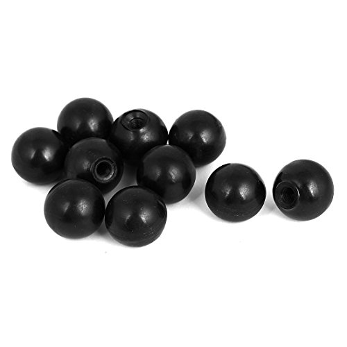 Aexit M6 Innengewinde-Maschine Türbeschläge & -schlösser Kunststoff Ball Knob Griff Türknöpfe Schwarz 100 von Aexit