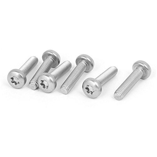 Aexit M6 x 25mm 316 Edelstahl Runde Torx-Kopf-Maschinenschraube Silberfarbe 6st (f13c0a57851c30e58267e856f150117f) von Aexit