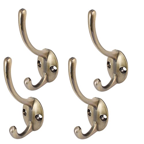Aexit Schlafzimmer Kleidung Mantel Hängen Retro Stil Doppel Aufhänger Haken Bronze Ton 4 stücke (ea912580f51e851630a27c4d39b70e72) von Aexit