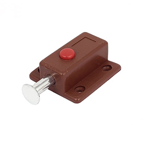 Aexit Schranktür-Druckknopf-Automatik-Riegelriegel (2301d2aa219ba8b910c5a3c78b91adf2) - Aexit - Braun - Metall - Kabinentür-Verschlüsse - Beschlag - Bolzen von Aexit