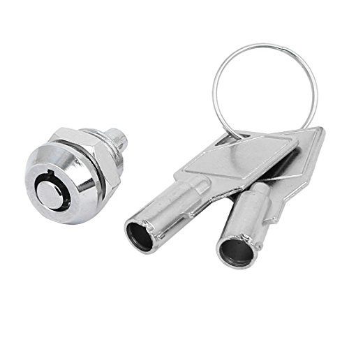 Aexit Schranktür Schublade Zinklegierung Panel Tubular Cam Lock Locker Silberfarben mit 2 Schlüsseln (cdc151279debbdf31e2a0b17b8cc7491) von Aexit