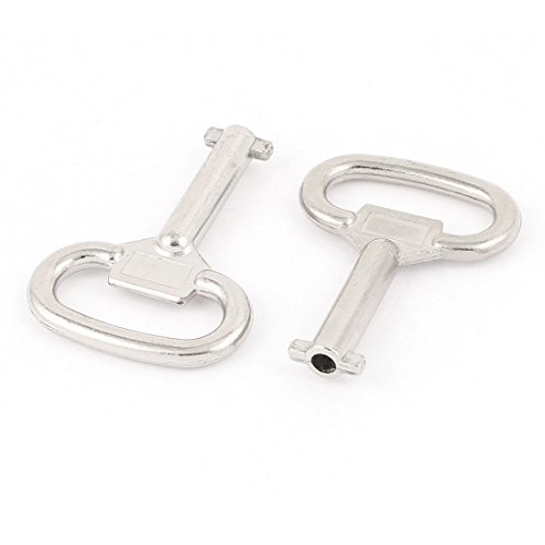 Aexit Viertelumdrehung Schrank 4mm Loch Doppel Barb Spanner Lock Key Silber Ton 2 Stück (ed025d9822ef51ba1aa4864cf950980a) von Aexit