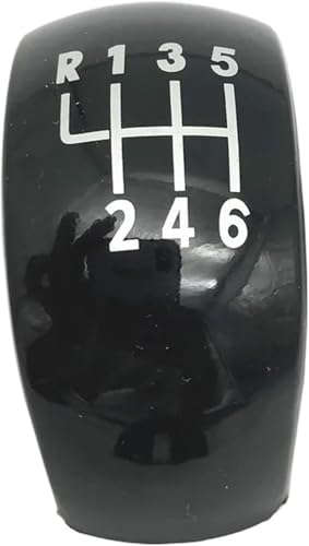 Aextroi Auto-Schaltknauf Für Skoda für Octavia MK2 II II FL Hand für Geschwindigkeit Schaltknauf Stick Button Cap Cover(6 Speed Black) von Aextroi