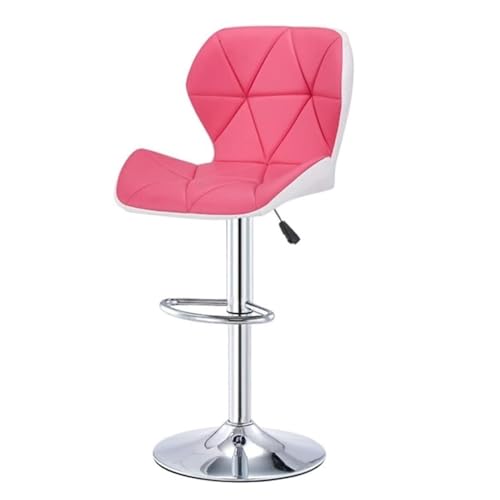 AeylvAoay Barhocker Modern Kunstleder Barhocker Höhenverstellbar Drehbar mit Rückenlehne und Fußstütze Barhocker Leder Thekenhöhe Bürostühle Küchenstuhl Rosa von AeylvAoay