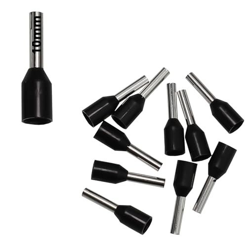 Aderendhülsen 1,50mm², schwarz, isoliert, Hülsenlänge 10mm, Gesamtlänge 17,2mm, 10 Stück Aderendhülsen 1,50mm², schwarz, isoliert, Hülsenlänge 10mm, Gesamtlänge 17,2mm, 10 Stück von Afeld Elektro