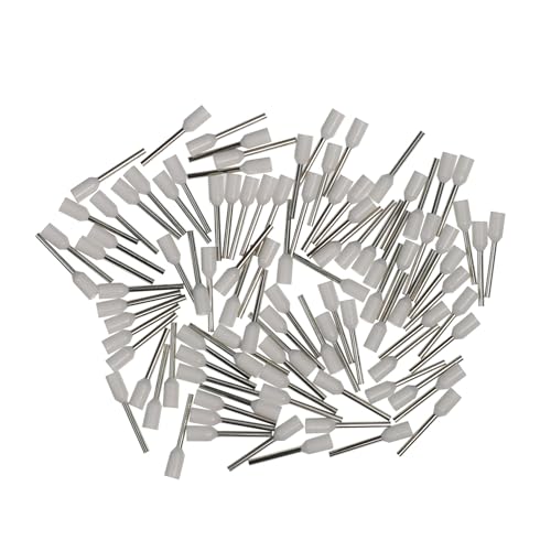 Afeld Elektro Aderendhülsen 0,50mm² weiß isoliert Hülsenlänge 12mm Gesamtlänge 18mm 100 Stück für fein- und feinstdrähtige Leiter von Afeld Elektro