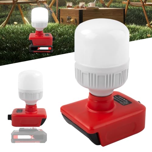 Akku Lampe für Einhell 18V Akku, Afenau 12W Arbeitsleuchte mit E27 Bulbs Einstellbares 350-1300LM, Tragbare Baustellenlampe, LED Baustrahler für 18V Akku, Baustrahler, Arbeitsbeleuchtung, LED Strahler von Afenau