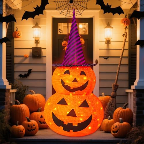 Halloween Deko Kürbis Laterne mit LED Licht, 95 cm Halloween Kürbis Deko mit 8 Modi, Faltbar Kürbis Deko Outdoor mit Gesicht, Halloween Deko Kürbis Laterne, Kürbis Halloween Deko Outdoor Groß Halloween Deko Kürbis Laterne mit LED Licht, 95 cm Halloween Kürbis Deko mit 8 Modi, Faltbar Kürbis Deko Outdoor mit Gesicht, Halloween Deko Kürbis Laterne, Kürbis Halloween Deko Outdoor Groß von Afenau