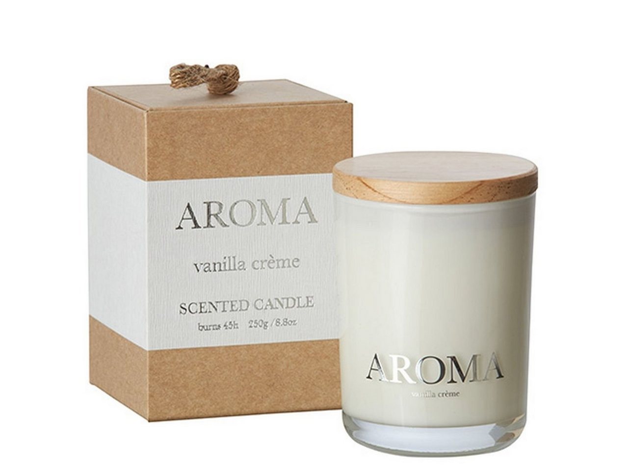 Affari Duftkerze Aroma Duftkerze M im Glas mit Deckel bis zu 45 Stunden Brenndauer, Glas mit Holzdeckel Affari Duftkerze Aroma Duftkerze M im Glas mit Deckel bis zu 45 Stunden Brenndauer, Glas mit Holzdeckel von Affari