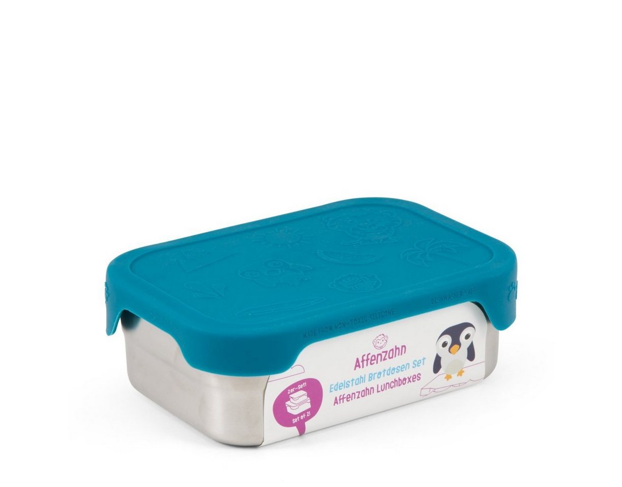 Affenzahn Lunchbox Affenzahn Edelstahl Brotdosen-Set petrol Hai Affenzahn Lunchbox Affenzahn Edelstahl Brotdosen-Set petrol Hai von Affenzahn