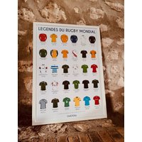 Rugby-Poster Legenden Des Weltrugbys - Beste Spieler Rugby Chistera-Poster von AfficherugbyChistera