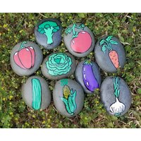 Handbemalte Gartensteine Als Marker Geschenk Für Gärtner Und Gärtnerinnen von AffinityStones