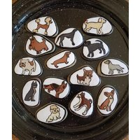 Handbemalte Hunderasse Rock Magnet Hunde Liebhaber Geschenk von AffinityStones