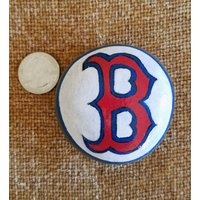 Handbemalter Rock Boston Red Sox Baseball Fan Geschenk von AffinityStones