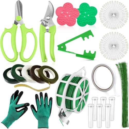Afforstyle Blumenarrangement-Werkzeug-Set, Dornenentferner, Baumschneider, Schnittschutzhandschuhe, 22/26 Gauge Paddle-Draht, Stangenperlen-Korsagen-Nadel Afforstyle Blumenarrangement-Werkzeug-Set, Dornenentferner, Baumschneider, Schnittschutzhandschuhe, 22/26 Gauge Paddle-Draht, Stangenperlen-Korsagen-Nadel von Afforstyle