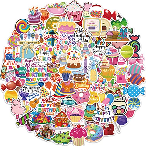 Konditorei-Desserts Aufkleber für Laptop (100 PCS),Geschenk für Kinder Jugendliche Erwachsene Jungen,Torten Stickers Wasserdicht Vinyl Aufkleber für Scrapbook,Skateboard,Auto,Gepäck von Affoto