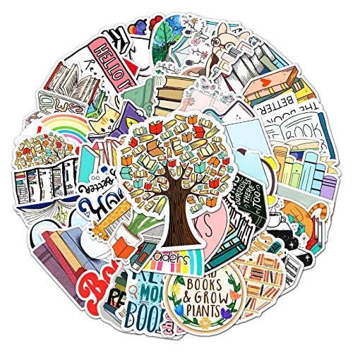 Lesen Aufkleber für Laptop (50 PCS),Geschenk für Kinder Jugendliche Erwachsene Jungen,Read Stickers Wasserdicht Vinyl Aufkleber für Scrapbook,Skateboard,Auto,Gepäck von Affoto