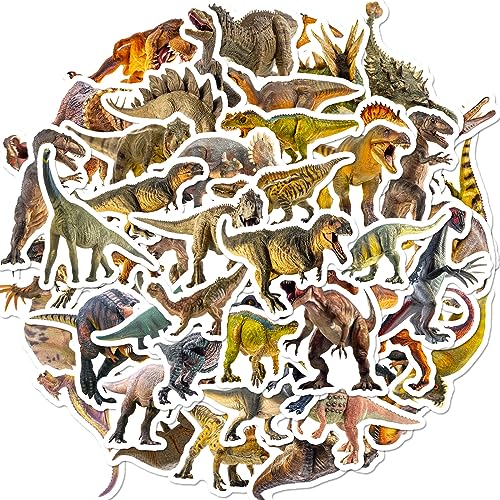 Retro-Dinosaurier Aufkleber für Laptop(50PCS),Geschenk für Kinder Jugendliche Erwachsene Jungen,Retro Dinosaur Wasserdicht Vinyl Aufkleber Stickers für Scrapbook,Skateboard,Auto,Gepäck von Affoto