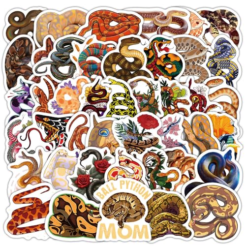 Schlange Aufkleber für Laptop (50PCS),Geschenk für Kinder Jugendliche Erwachsene Jungen,Snake Wasserdicht Vinyl Aufkleber Stickers für Scrapbook,Skateboard,Auto,Gepäck von Affoto