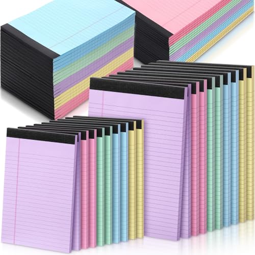 Affrolling 40 Packs Legal Pads 8.5 x 11 Inch and 5 x 8 Inch Colored Legal Pads Wide Ruled Note Pads Multicolor Perforated Lined Writing Pads for Home Study, Office To Do Lists, 50 Sheet Per Notepad Affrolling 40 Packs Legal Pads 8.5 x 11 Inch and 5 x 8 Inch Colored Legal Pads Wide Ruled Note Pads Multicolor Perforated Lined Writing Pads for Home Study, Office To Do Lists, 50 Sheet Per Notepad von Affrolling